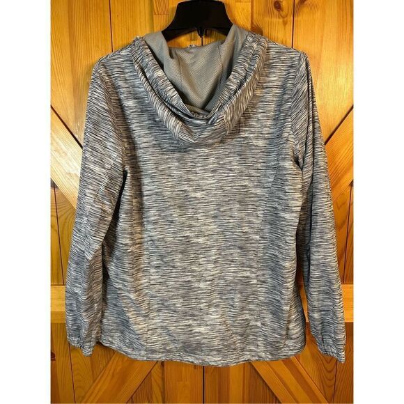 New Balance Jacket Womens Gray Heathered Zip Hooded Size Large (0328) - Picture 7 of 7